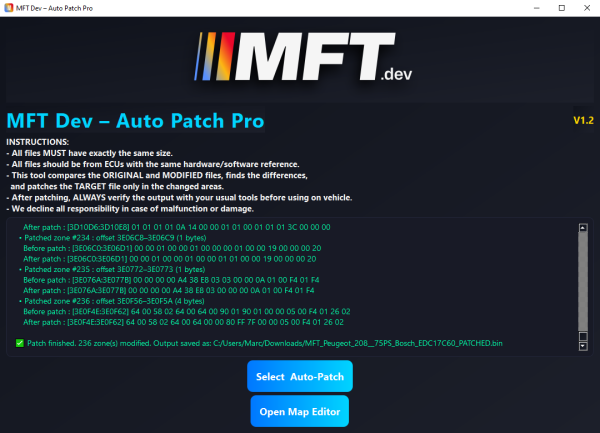 Software MFT DEV Auto Patch Pro - Imagen 3